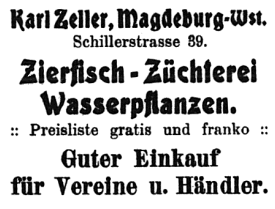 Karl Zeller, Zierfischzüchterei, Magdeburg -- zeller.gif (16 kB)